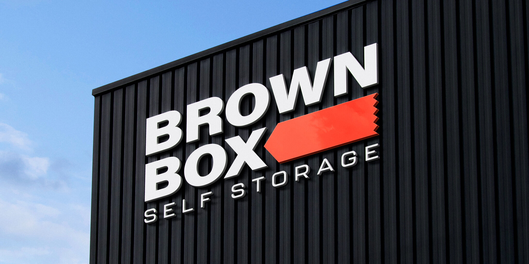 brown box storage unit logo design
