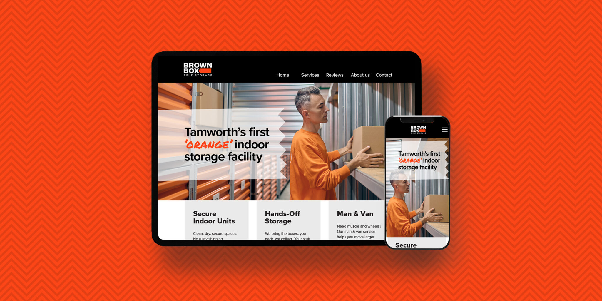 Brown Box Storage website design Brown Box Storage website design.