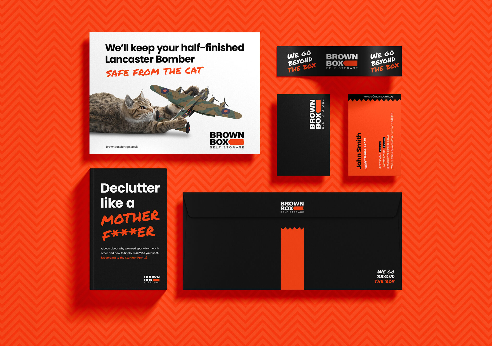 BBS Branding stationery and print collateral A collecting of brown box storage print collateral and beautifully designed stationery.